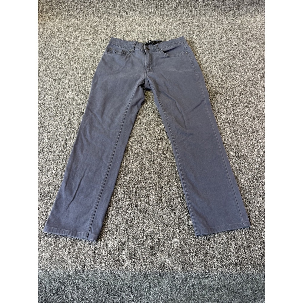 Ombre Los Angeles Chino Pants Mens 30x30 Gray Cotton Stretch Travel Straight Leg